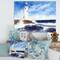 Designart - Lighthouse On The Rocky Island With Seagulls - Nautical & Coastal Canvas Wall Art Print